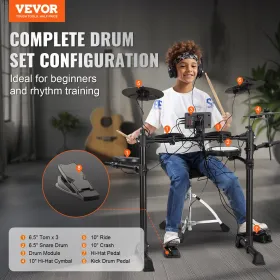 Electric Drum Set Electronic Drum Kit 150 Sounds for Beginners & Adults