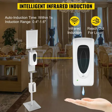 Automatisk hånddispenser med stativ, infrarød sensende