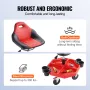 Rolling Garage Stool 136.1 kg Adjustable Mechanic Work Shop Seat w/Casters
