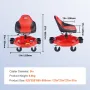 Rolling Garage Stool 136.1 kg Adjustable Mechanic Work Shop Seat w/Casters