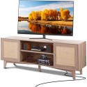 Rattan-TV-stã¤nder 191 cm Fernseher Boho-TV-Schrank Fernsehschrank Eiche