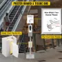 Automatic Hand Dispenser with Stand, Infrared Sensing Sanitizing Station with Signboard & Tissue Box, 1000 mL Hand Sanitizer Dis