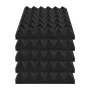Acoustic Foam Panels, 48 Pack 12 x 12 x 2 inches, Adhesive Pyramid Soundproof Wall Panels,Fire-Resistant Acoustic Panels,Sound D