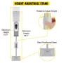 Automatic Hand Dispenser with Stand, Infrared Sensing Sanitizing Station with Signboard & Tissue Box, 1000 mL Hand Sanitizer Dis