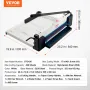 Paper Cutter 43.2 cm A3 Guillotine Paper Trimmer 400 Sheet Capacity Metal Base