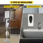 Automatic Hand Dispenser with Stand, Infrared Sensing Sanitizing Station with Signboard & Tissue Box, 1000 mL Hand Sanitizer Dis