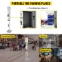 Automatic Hand Dispenser with Stand, Infrared Sensing Sanitizing Station with Signboard & Tissue Box, 1000 mL Hand Sanitizer Dis