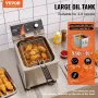 Commercial Electric Deep Fryer 3100W 9L opgradering af rustfrit