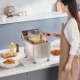 Commercial Deep Fryer, 1750W Electric Countertop Fryer with Basket & Height-Adjustable Feet, 12Qt / 11.5L Stainless Steel Single