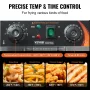 Commercial Deep Fryer, 3000W Electric Countertop Fryer with Basket, 11.6Qt / 11L Stainless Steel Single Oil Fryer with Time & Te