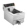 Commercial Deep Fryer, 3000W Electric Countertop Fryer with Basket, 11.6Qt / 11L Stainless Steel Single Oil Fryer with Time & Te