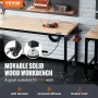 Adjustable Workbench Work Table Top, Dimensions: 72" x 25" Adjustable Height: 28"-40" Max Load 3000lbs Table with Power Sockets 