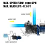 750 W(1 HP) Pool Pump, 15000 L/h 750W Pool Pump In/Ground Swimming Pool Pump with Strainer Basket Pool Pump Motor for Clean Swim