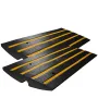 Curb Ramp, 2 Pack, 2.6" Rise, Rubber Driveway Ramps, Heavy Duty 33069 lbs Weight Capacity Threshold Ramp, Curbside Bridge Ramps 