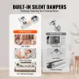Cabinet Hinges, 50 Packs Partial Overlay Kitchen Cabinet Door Hinges, 105 Degree Opening Angel Soft Close Concealed Cupboard Hin
