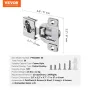 Cabinet Hinges, 50 Packs Partial Overlay Kitchen Cabinet Door Hinges, 105 Degree Opening Angel Soft Close Concealed Cupboard Hin