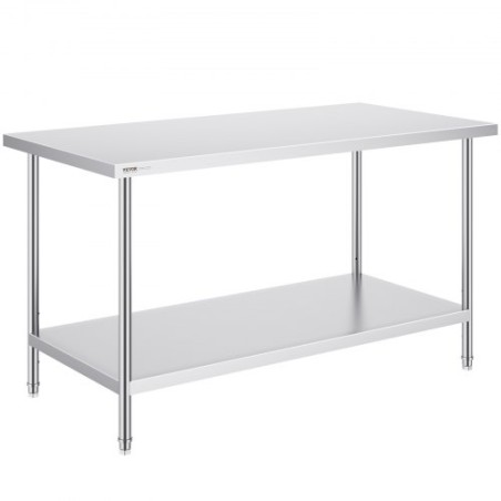Rustfrit stål Arbejdspræparat Tabel Kommerciel WorkTable Food Prep 30x60x34in