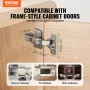 Cabinet Hinges, 40 Packs Full Overlay Kitchen Cabinet Door Hinges, 100 Degree Opening Angel Soft Close Concealed Cupboard Hinges