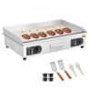 COMMERCIAL ELEKTRISK GRIDDLE 4400W bordplade halvflad top grill 122â „‰-572â„ ‰