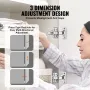 Cabinet Hinges, 50 Packs Full Overlay Kitchen Cabinet Door Hinges, 100 Degree Opening Angel Soft Close Concealed Cupboard Hinges