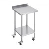Stainless Steel Work Table Commercial Food Prep Table 24"x24" with Casters