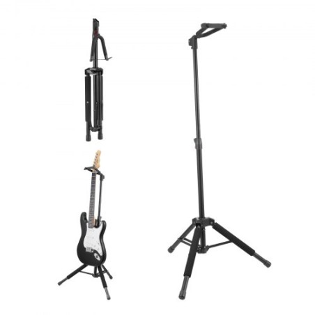 Tripod Guitar Stand Floor-Standing Foldable 35.4-47.2 in Adjustable Height