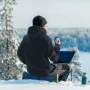 Opvarmet hættetrøje sweatshirt lynlås unisex med batteri til