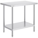 Stainless Steel Work Prep Table Commercial Worktable Food Prep 24x36x34in