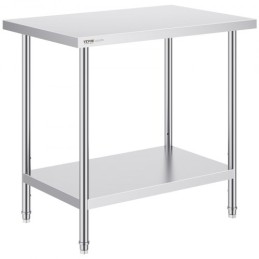 Rustfrit stål Arbejdspræparat Tabel Kommerciel WorkTable Food Prep 24x36x34in