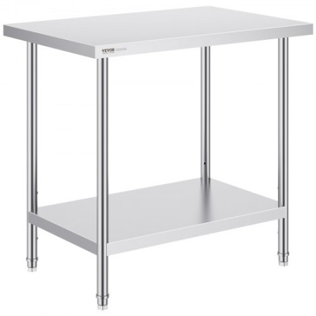 Stainless Steel Work Prep Table Commercial Worktable Food Prep 24x36x34in
