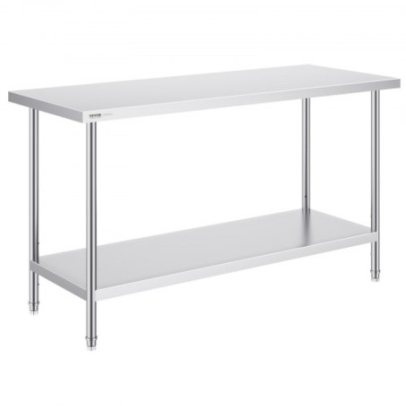 Rustfrit stål Arbejdspræparat Tabel Kommerciel WorkTable Food Prep 24x60x34in