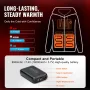 Heated Hoodie, Unisex Heated Sweatshirt with Battery Pack 7.4V, Zip Up Electric Jacket with 5 Heating Zones for Men & Women, Lig