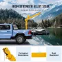 Pickup Truck Crane, Folding Truck-Mounted Bed Crane with 1100 lbs Manual Winch, Steel Pickup Truck Jib Crane Hoist 360 Degrees S