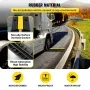 4 Pack of 1-Channel Rubber Cable Protector Ramps 102x15.5x3 cm Heavy Duty 8164.7 kg Load Capacity Cable Wire Cord Cover Ramp Spe