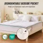 Mattress Topper Premium Memory Foam Fiber Fill Queen 1524x2032x101,6 mm Thickness