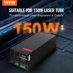 CO2 Laser Power Supply, 150W, Power Supply for 150W Laser Tube, Constant Current Protection, Open Circuit Protection, Fast Heat 