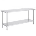 Stainless Steel Work Prep Table Commercial Worktable Food Prep 24x72x34in