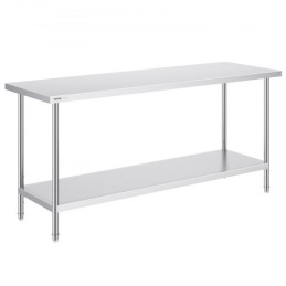 Stainless Steel Work Prep Table Commercial Worktable Food Prep 24x72x34in