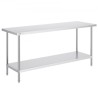 Stainless Steel Work Prep Table Commercial Worktable Food Prep 24x72x34in