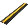4 Pack of 1-Channel Rubber Cable Protector Ramps 102x15.5x3 cm Heavy Duty 8164.7 kg Load Capacity Cable Wire Cord Cover Ramp Spe