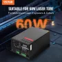 CO2 Laser Power Supply, 60W, Power Supply for 60W Laser Tube, Constant Current Protection, Open Circuit Protection, Fast Heat Di