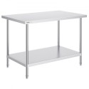 Stainless Steel Work Prep Table Commercial Worktable Food Prep 30x48x34in