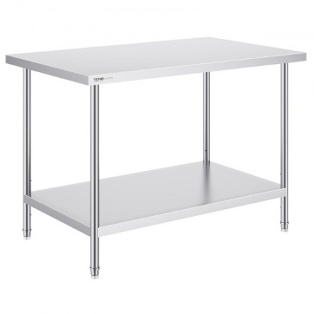 Rustfrit stål Arbejdspræparat Tabel Kommerciel WorkTable Food Prep 30x48x34in