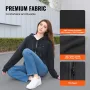 Heated Hoodie, Unisex Heated Sweatshirt with Battery Pack 7.4V, Zip Up Electric Jacket with 5 Heating Zones for Men & Women, Lig
