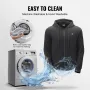 Heated Hoodie, Unisex Heated Sweatshirt with Battery Pack 7.4V, Zip Up Electric Jacket with 5 Heating Zones for Men & Women, Lig