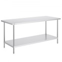 Stainless Steel Work Prep Table Commercial Worktable Food Prep 30x72x34in