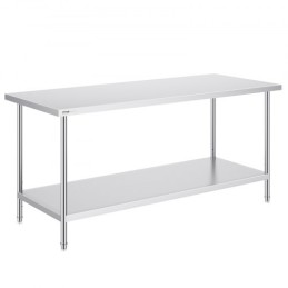 Stainless Steel Work Prep Table Commercial Worktable Food Prep 30x72x34in