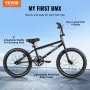 BMX Bike, 20-Inch Wheel Freestyle Bike, BMX Race Bike with 360° Rotor and 4 Pegs, Beginner-Level BMX to Advanced Riders, BMX Bic