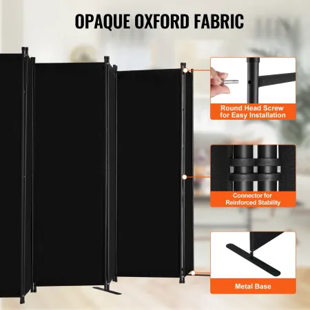 Room Divider, 6 Panels Room Divider, Folding Privacy Screen and Portable Partition Divider for Room Separation, Freestanding Roo