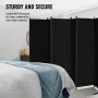 Room divider 6 paneler stofrum privatlivsskærm til kontor
